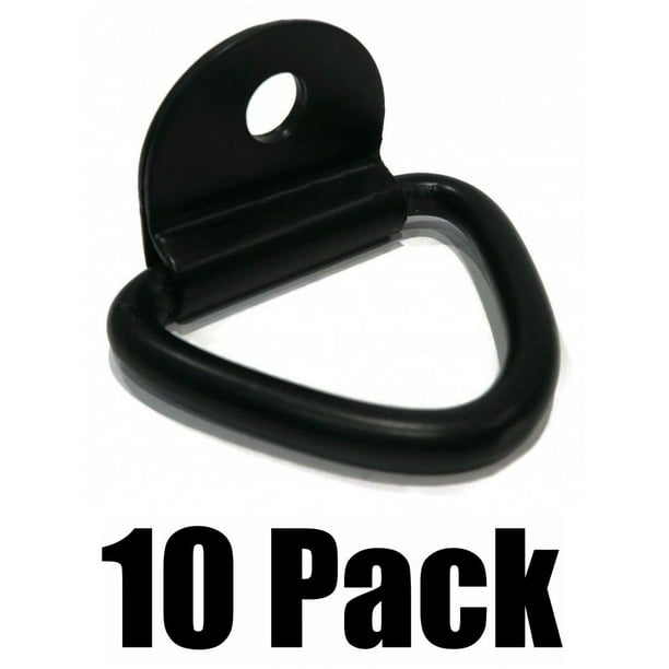 1/4" BLACK STEEL D RING BRACKET CLIP Anchor Tie Down Trailer Truck ATV Boat 10 1/4" BLACK STEEL D RING BRACKET CLIP Anchor Tie Down Trailer Truck ATV Boat 10